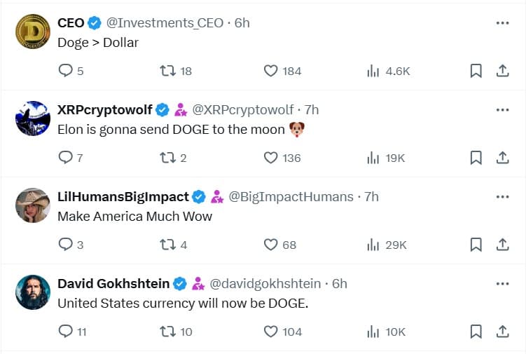 Dogecoin price surge