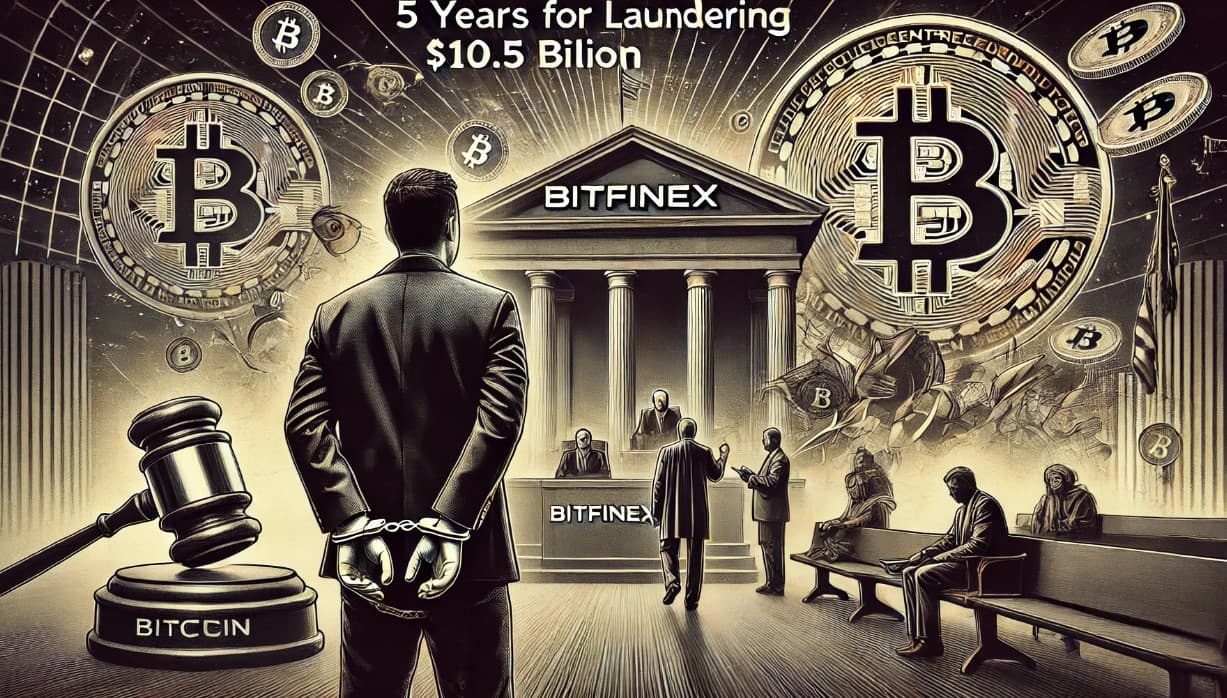 Major Bitcoin Heist: Hacker Sentenced to 5 Years for Laundering $10.5 Billion from Bitfinex