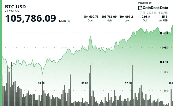 Bitcoin Defies Political Turmoil: Trump-Musk Feud Fails to Shake BTC Above $105K