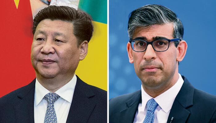 Rishi Sunak and Xi Jinping