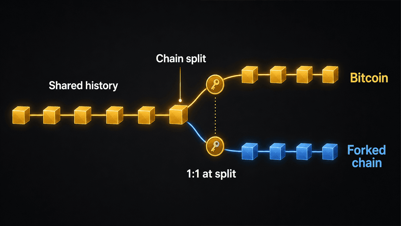 Bitcoin Chain Splits: Why You Get a Free 1:1 Copy of Your BTC